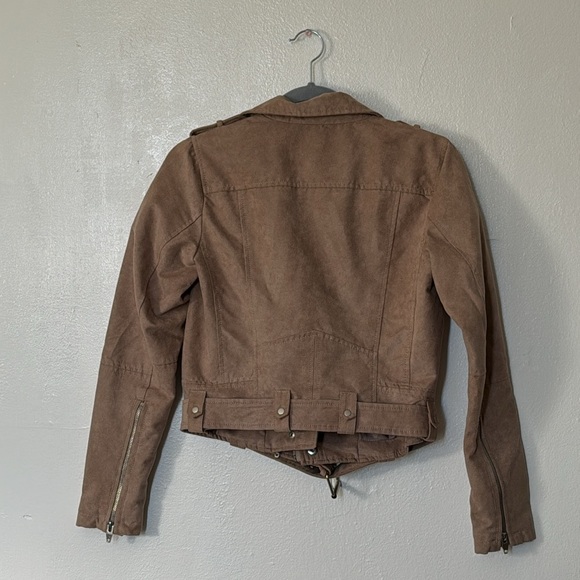 Faux suede moto jacket - Picture 8 of 10